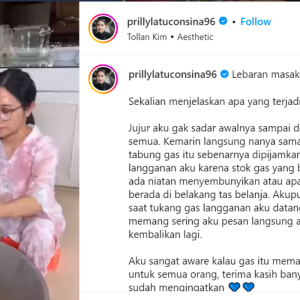 Heboh! Prilly Latuconsina Kepergok Masak Pakai Gas Subsidi, Netizen Geram!