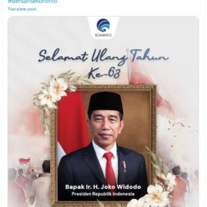 Kontroversi Desain Ucapan Ulang Tahun Jokowi dari Kominfo yang Viral di Media Sosial