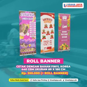 Roll Banner Harga Terjangkau di Usaha Jaya Printing