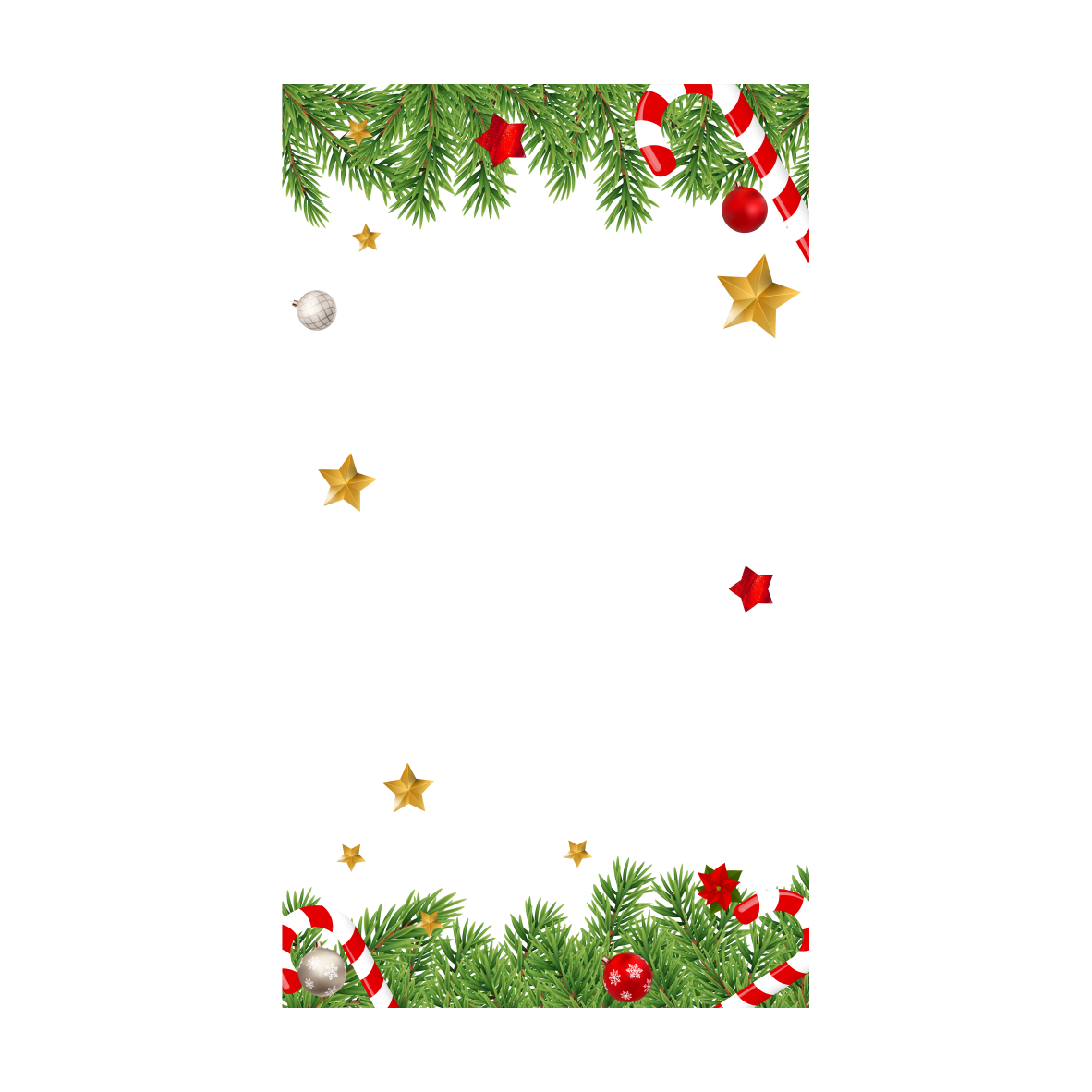 Bingkai Natal terbuat dari cabang cemara, mainan PNG gratis