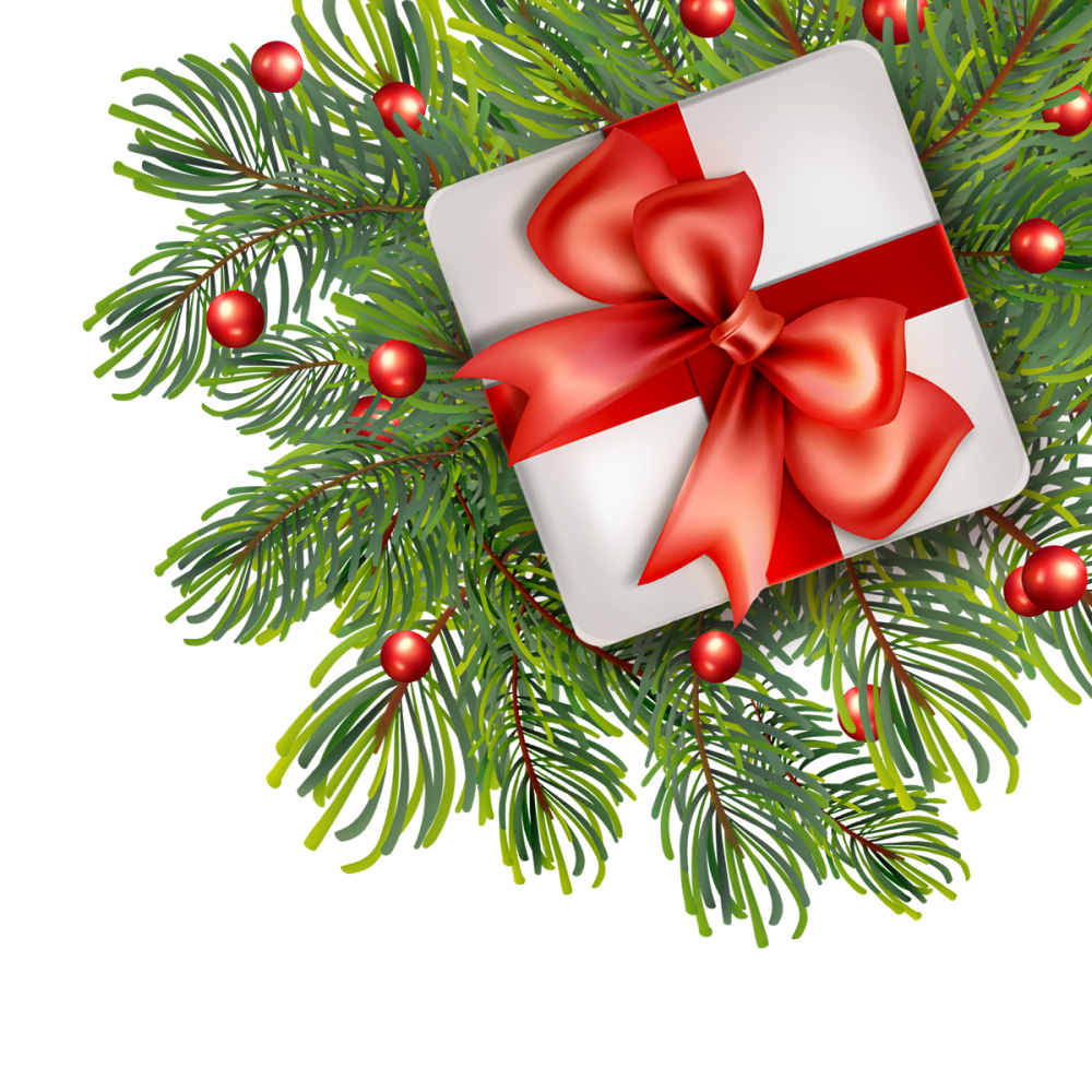 Dekorasi Hadiah Natal Di Pohon PNG