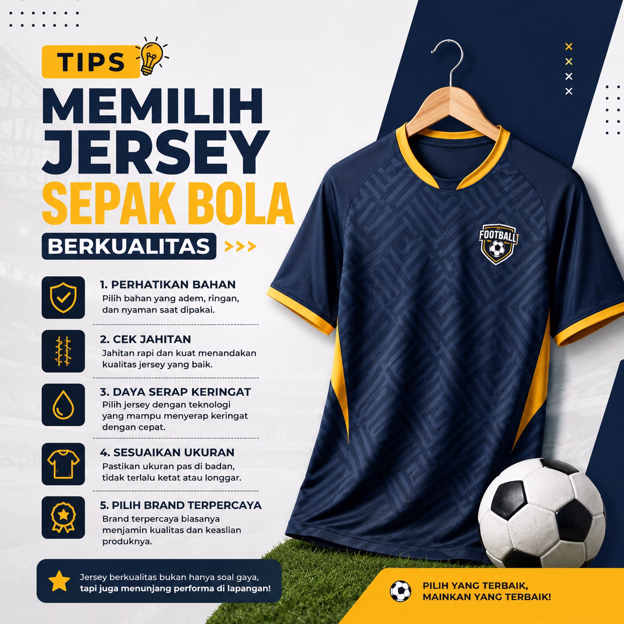 Tips Memilih Jersey Sepak Bola Berkualitas