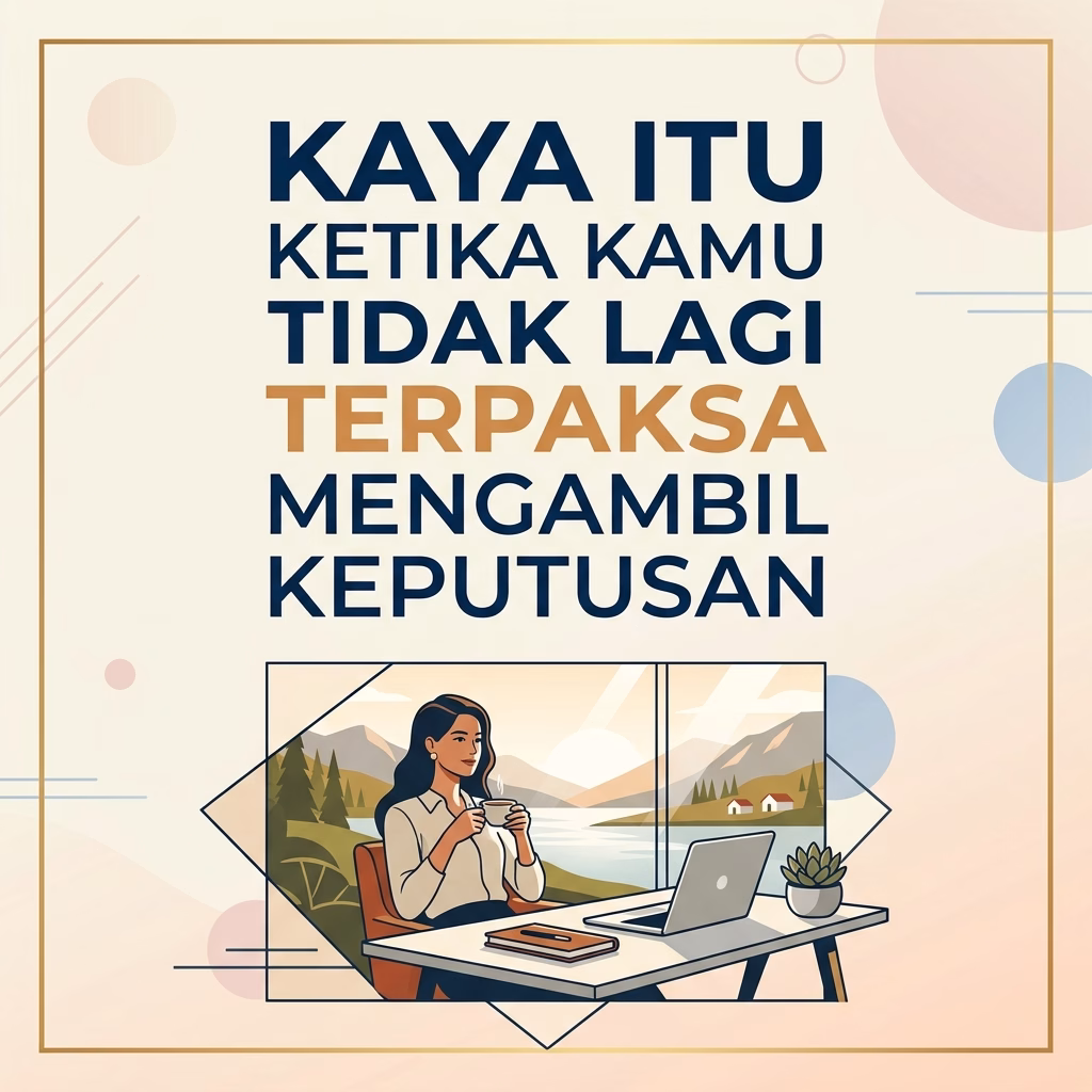 Kaya Itu Ketika Kamu Tidak Lagi Terpaksa Mengambil Keputusan
