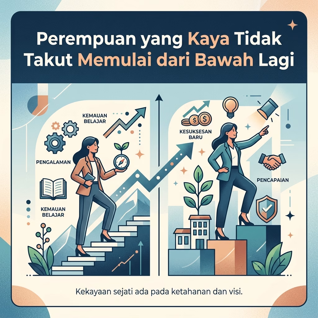 Perempuan yang Kaya Tidak Takut Memulai dari Bawah Lagi