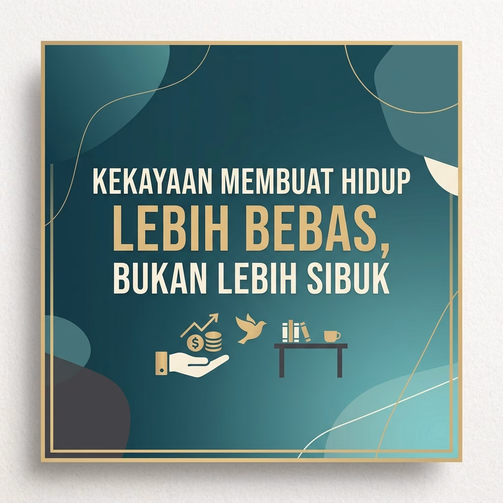 Kekayaan Membuat Hidup Lebih Bebas, Bukan Lebih Sibuk