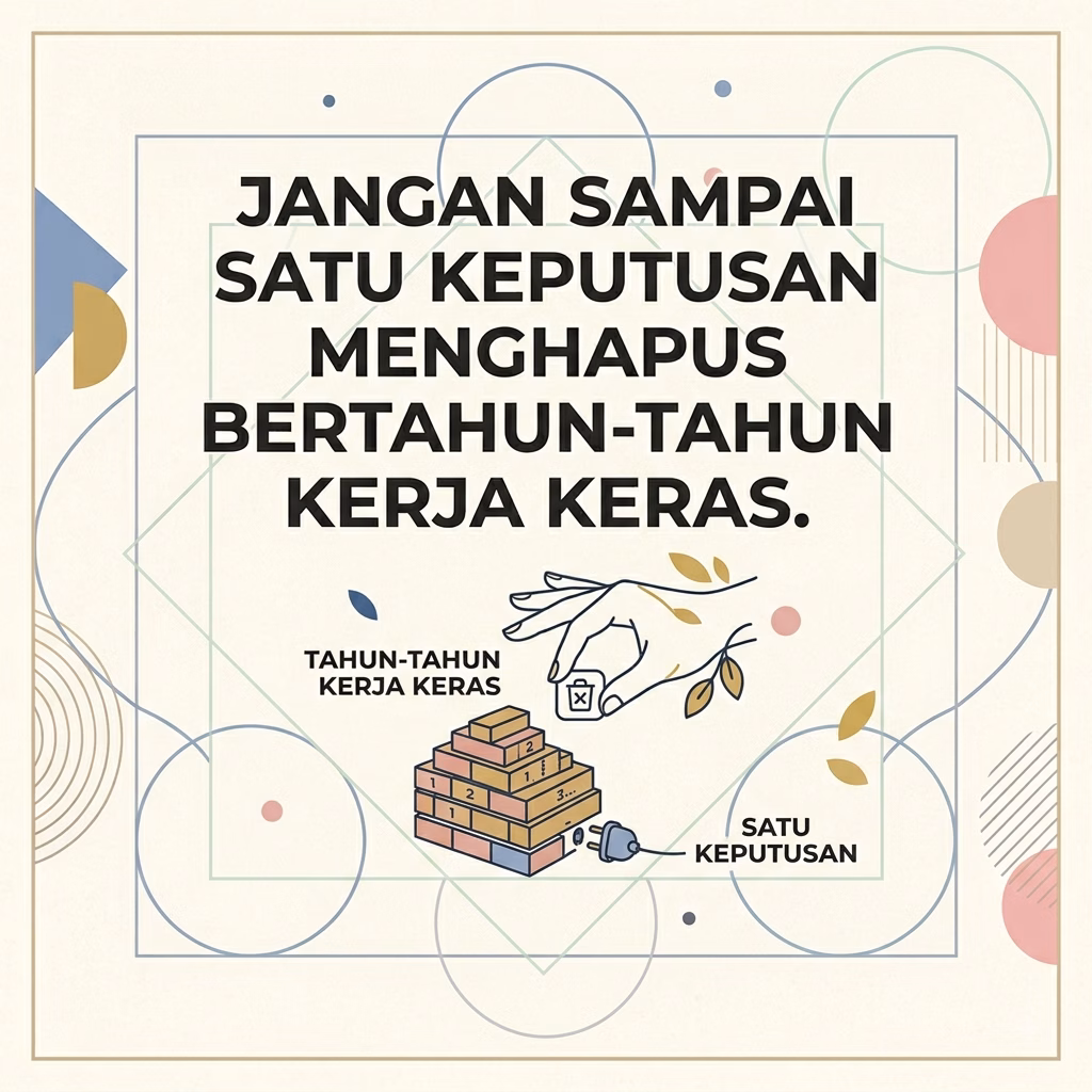 Jangan Sampai Satu Keputusan Menghapus Bertahun-Tahun Kerja Keras