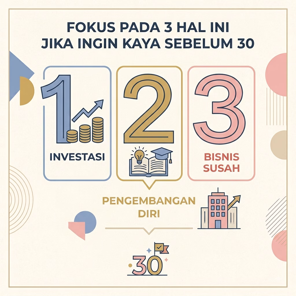 Fokus pada 3 Hal Ini Jika Ingin Kaya Sebelum 30