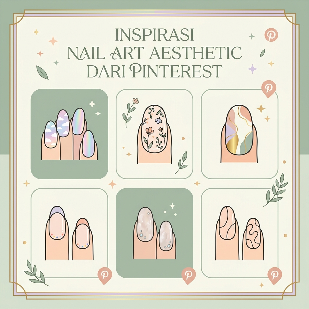 Inspirasi Nail Art Aesthetic dari Pinterest