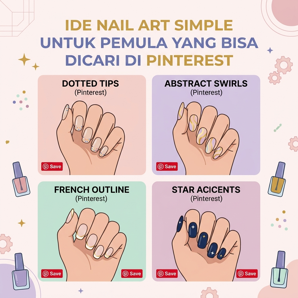 Ide Nail Art Simple untuk Pemula Bisa Dicari di Pinterest