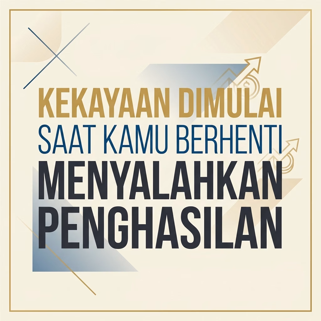 Kekayaan Dimulai Saat Kamu Berhenti Menyalahkan Penghasilan