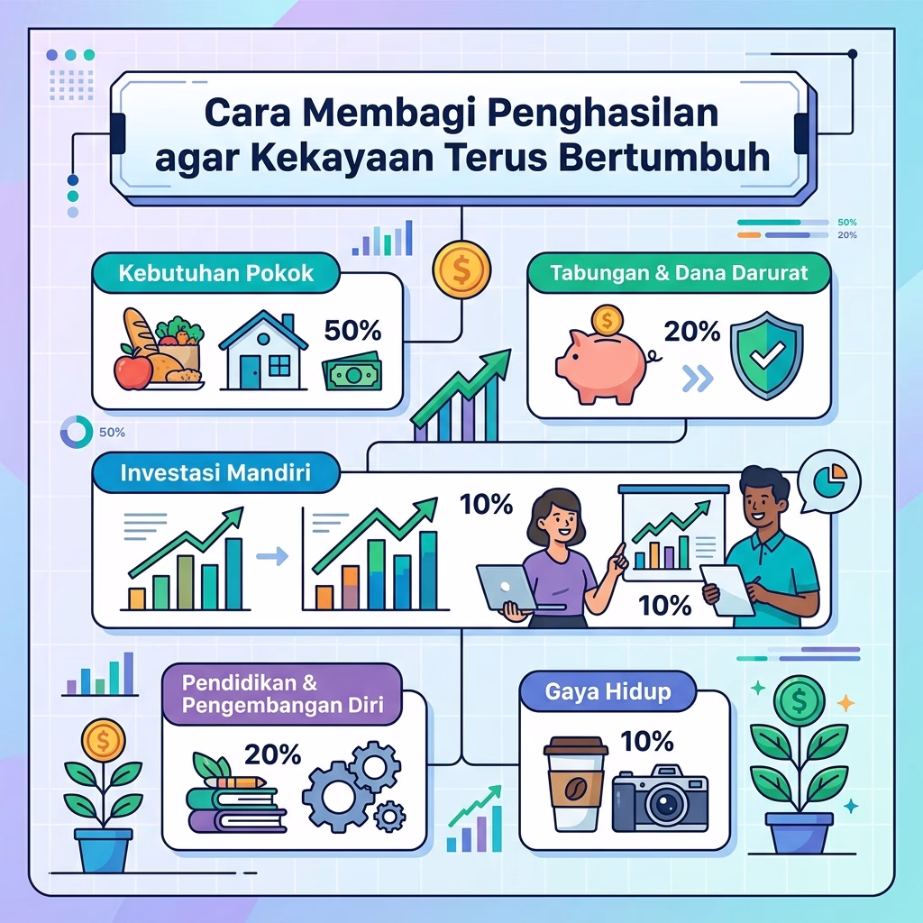 Cara Membagi Penghasilan agar Kekayaan Terus Bertumbuh