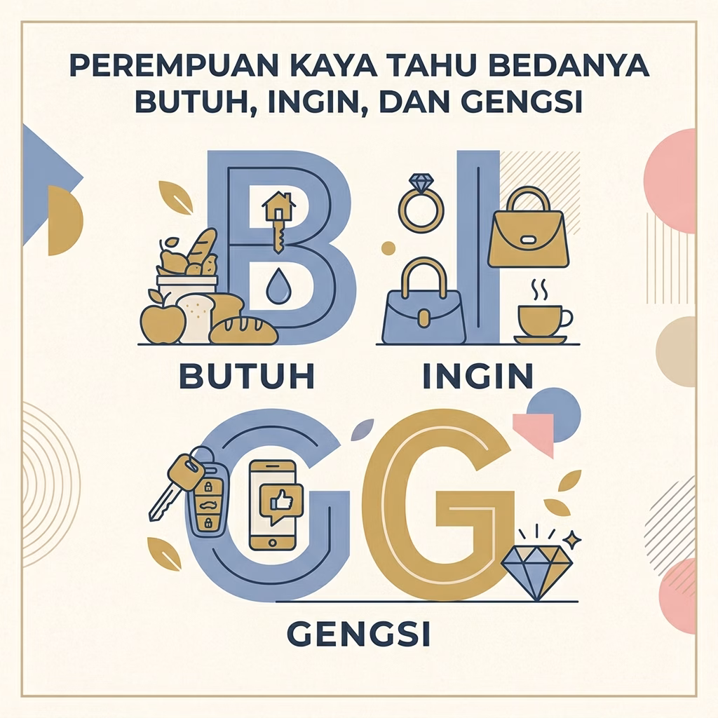 Perempuan Kaya Tahu Bedanya Butuh, Ingin, dan Gengsi