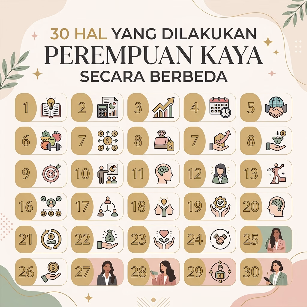 30 Hal yang Dilakukan Perempuan Kaya Secara Berbeda