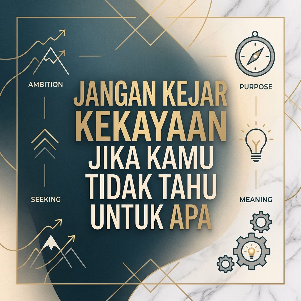 Jangan Kejar Kekayaan Jika Kamu Tidak Tahu untuk Apa