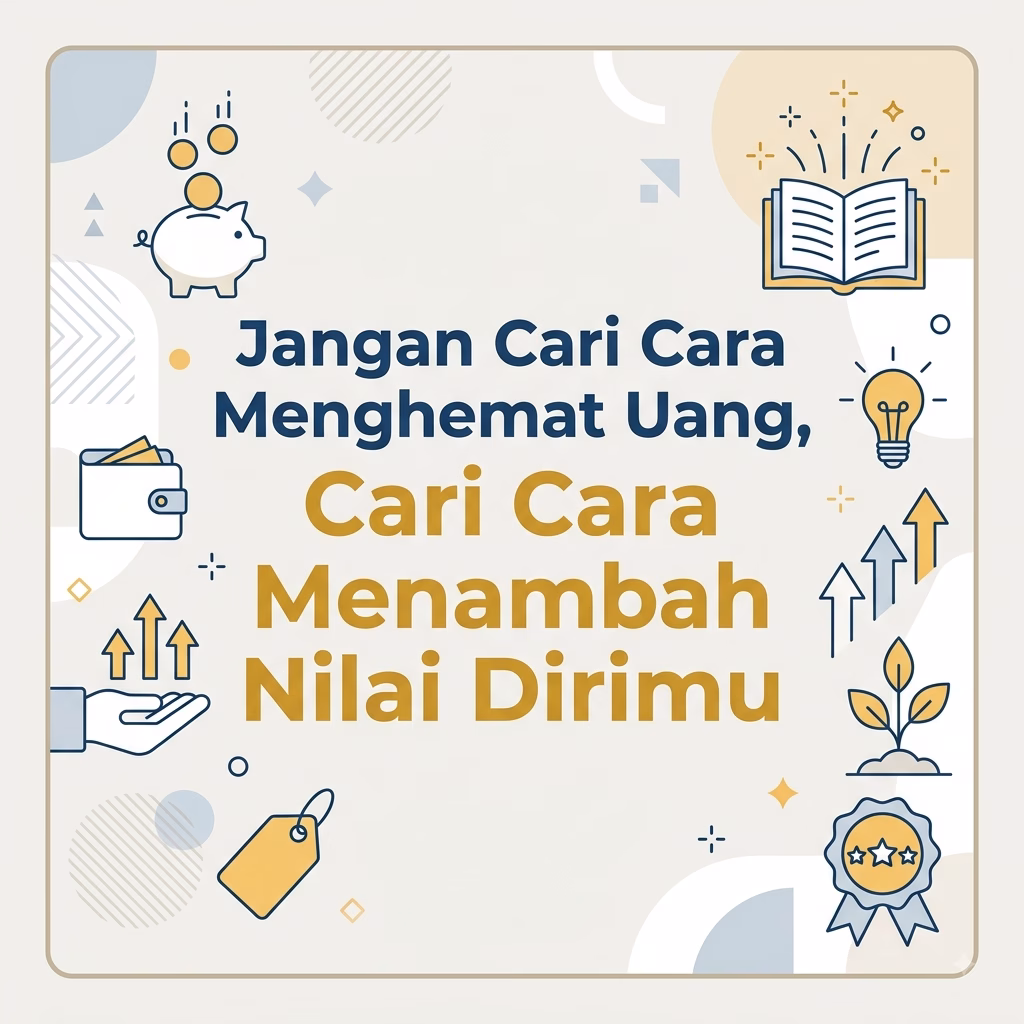 Jangan Cari Cara Menghemat Uang, Cari Cara Menambah Nilai Dirimu