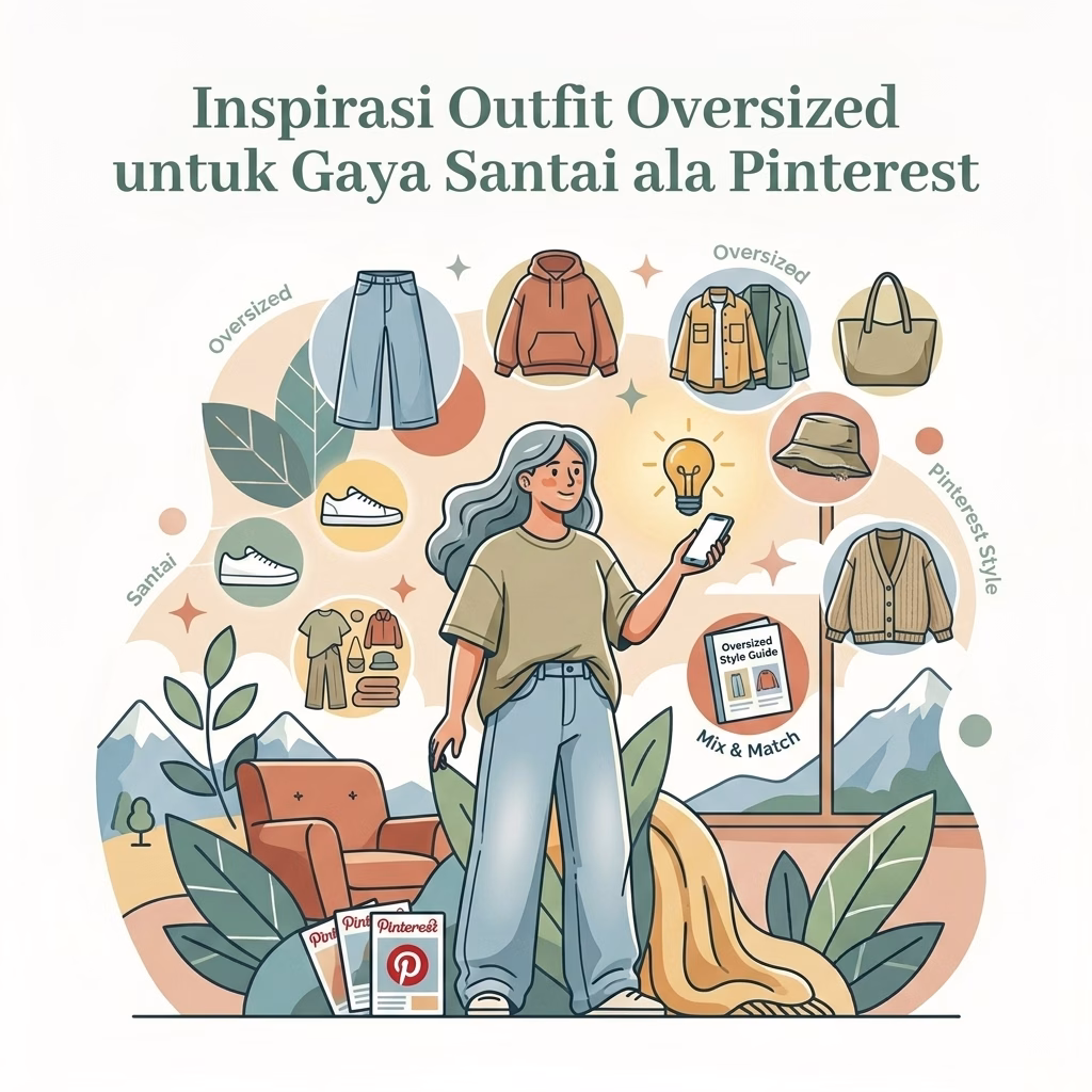 Inspirasi Outfit Oversized untuk Gaya Santai ala Pinterest