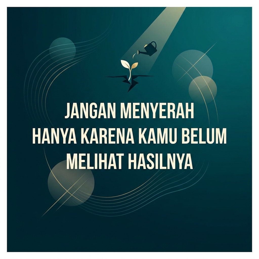 Jangan Menyerah Hanya Karena Kamu Belum Melihat Hasilnya