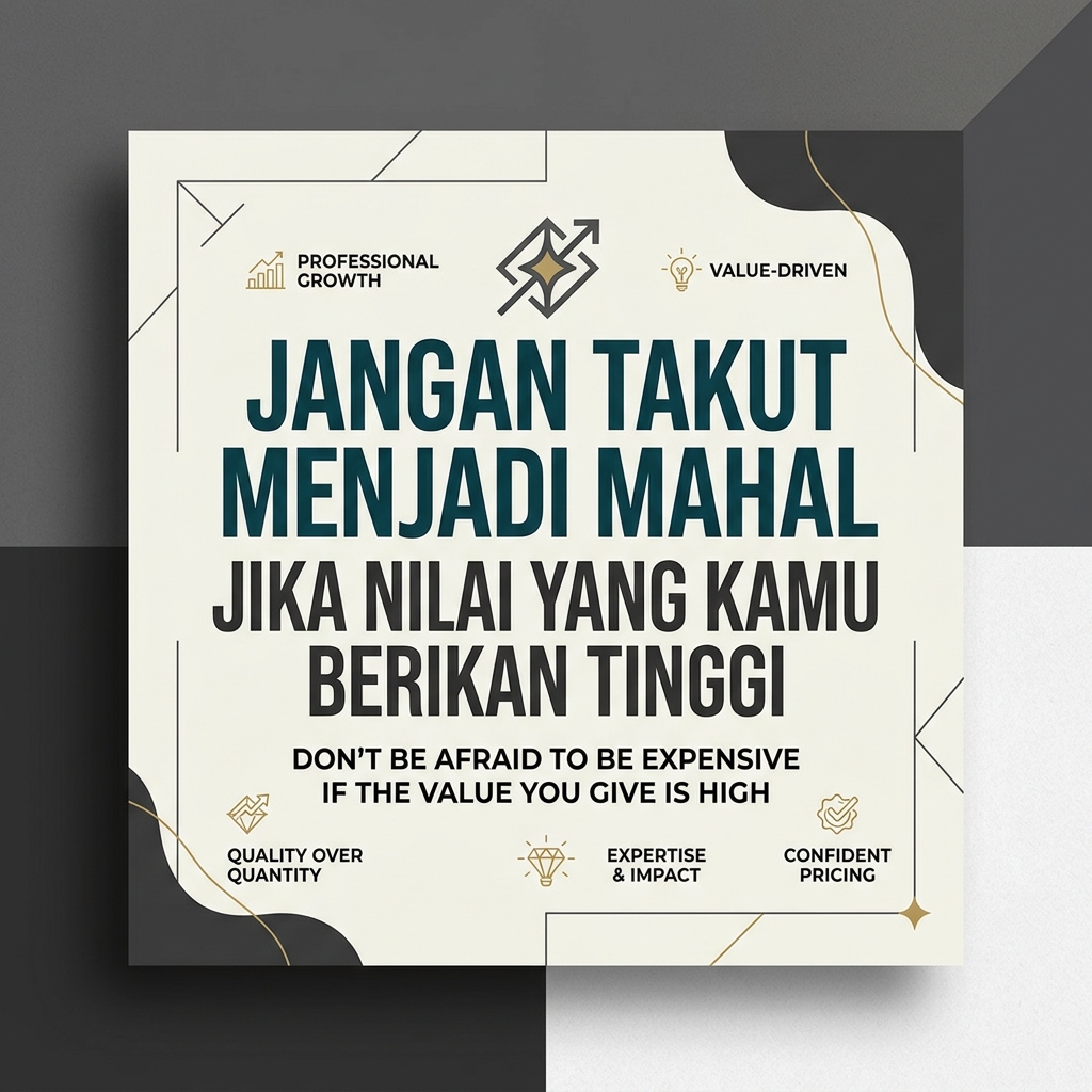Jangan Takut Menjadi Mahal Jika Nilai yang Kamu Berikan Tinggi