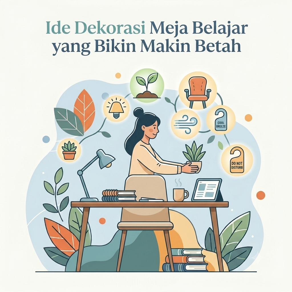 Ide Dekorasi Meja Belajar yang Bikin Makin Betah