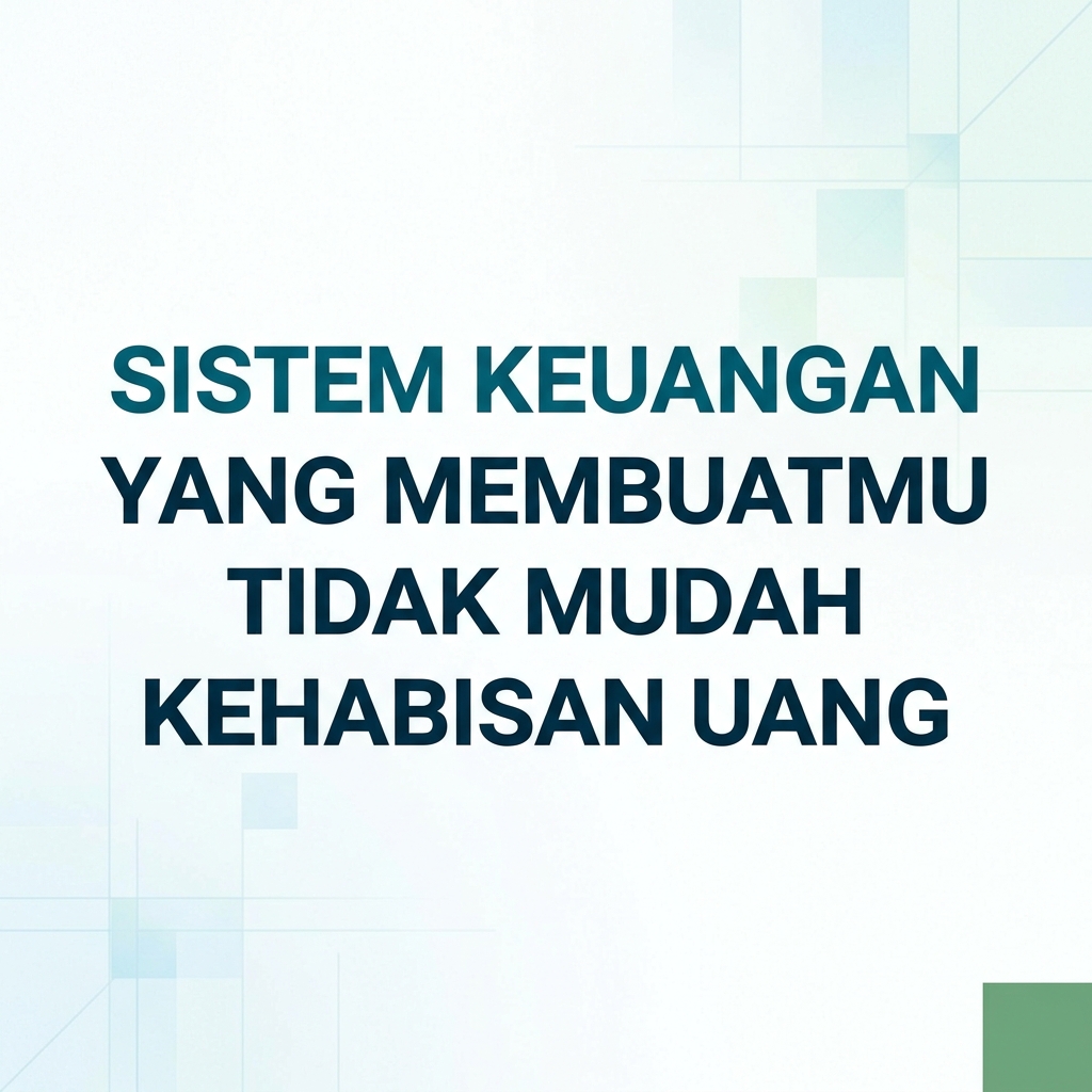 Sistem Keuangan yang Membuatmu Tidak Mudah Kehabisan Uang