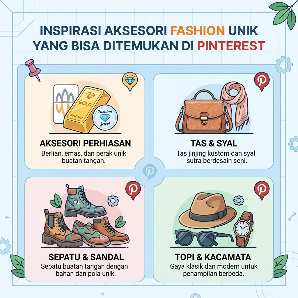 Inspirasi Aksesori Fashion Unik yang Bisa Ditemukan di Pinterest