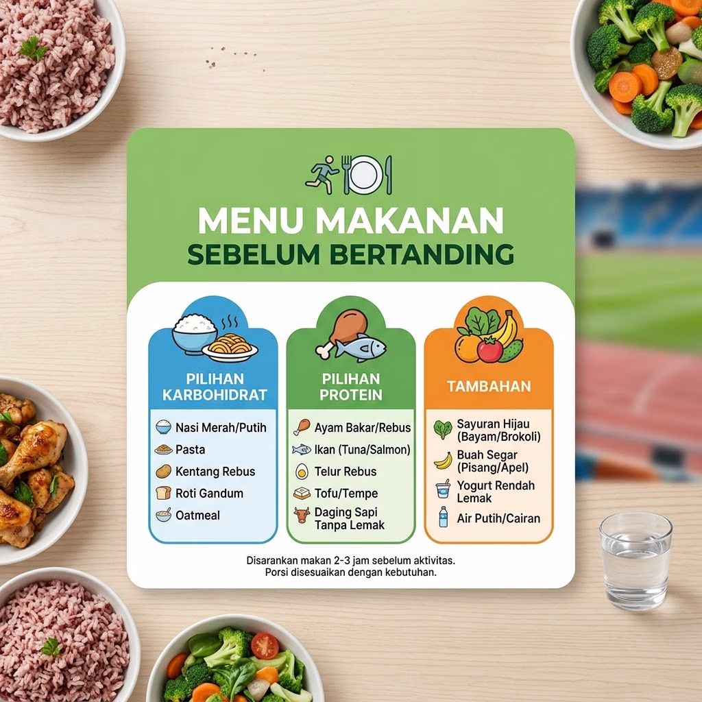 Menu Makanan Sebelum Bertanding