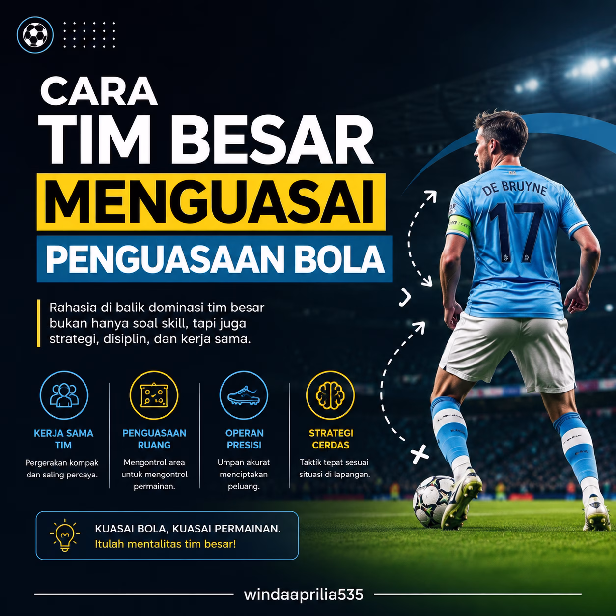 Cara Tim Besar Menguasai Penguasaan Bola