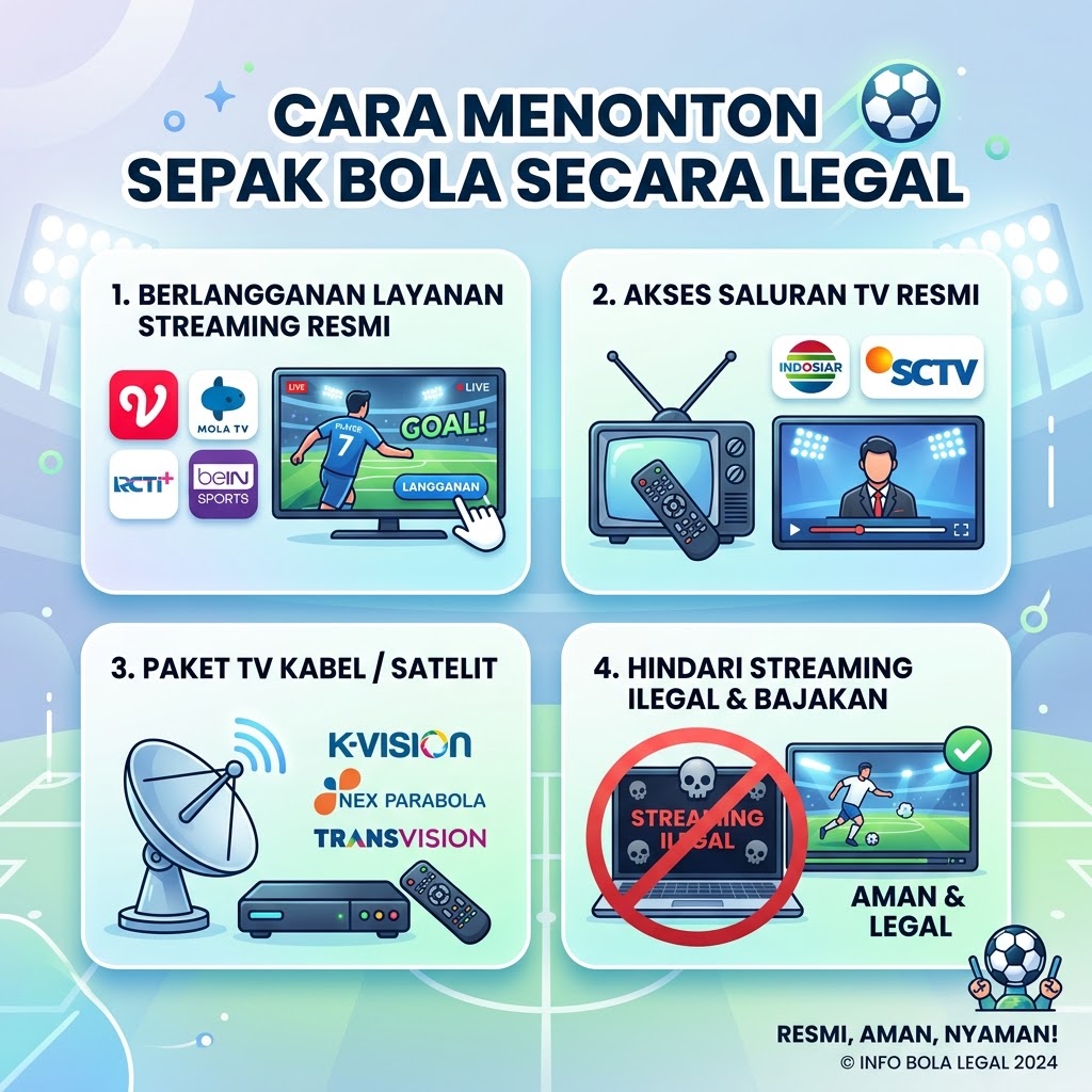 Cara Menonton Sepak Bola Secara Legal