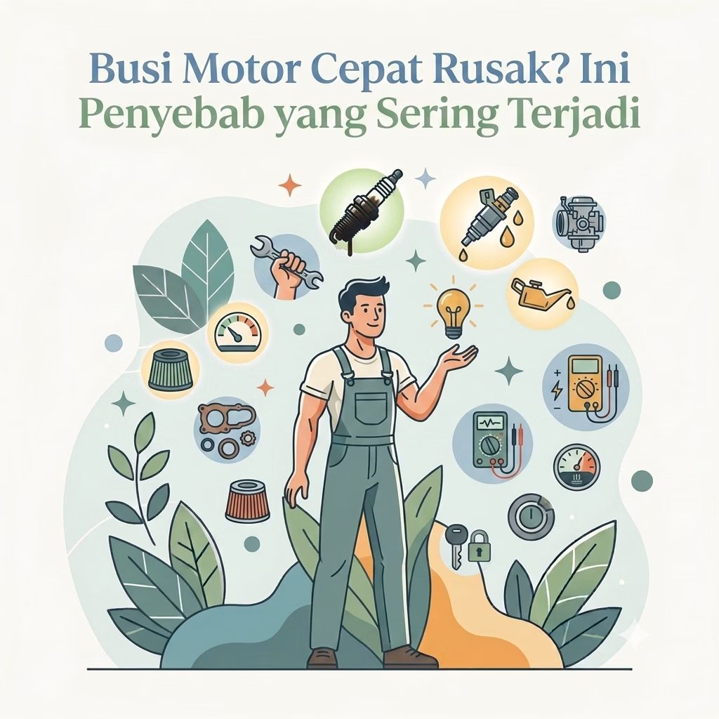 Busi Motor Cepat Rusak? Ini Penyebab yang Sering Terjadi