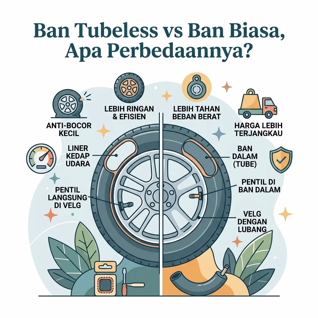 Ban Tubeless vs Ban Biasa, Apa Perbedaannya?