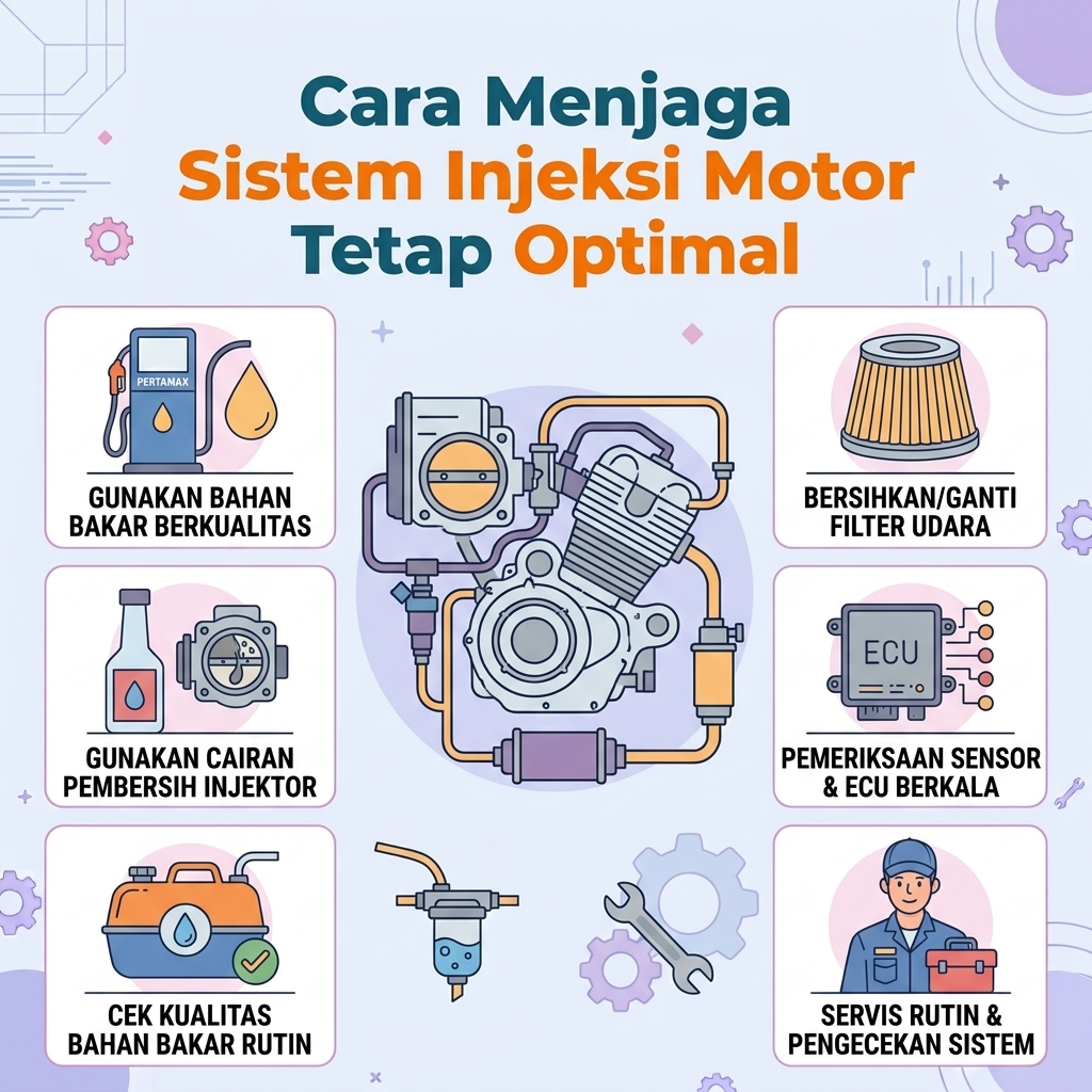 Cara Menjaga Sistem Injeksi Motor Tetap Optimal