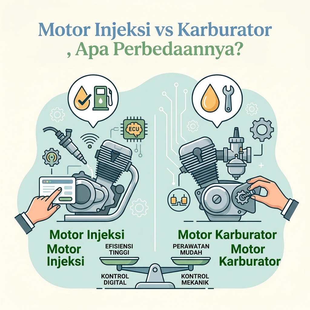 Motor Injeksi vs Karburator, Apa Perbedaannya?