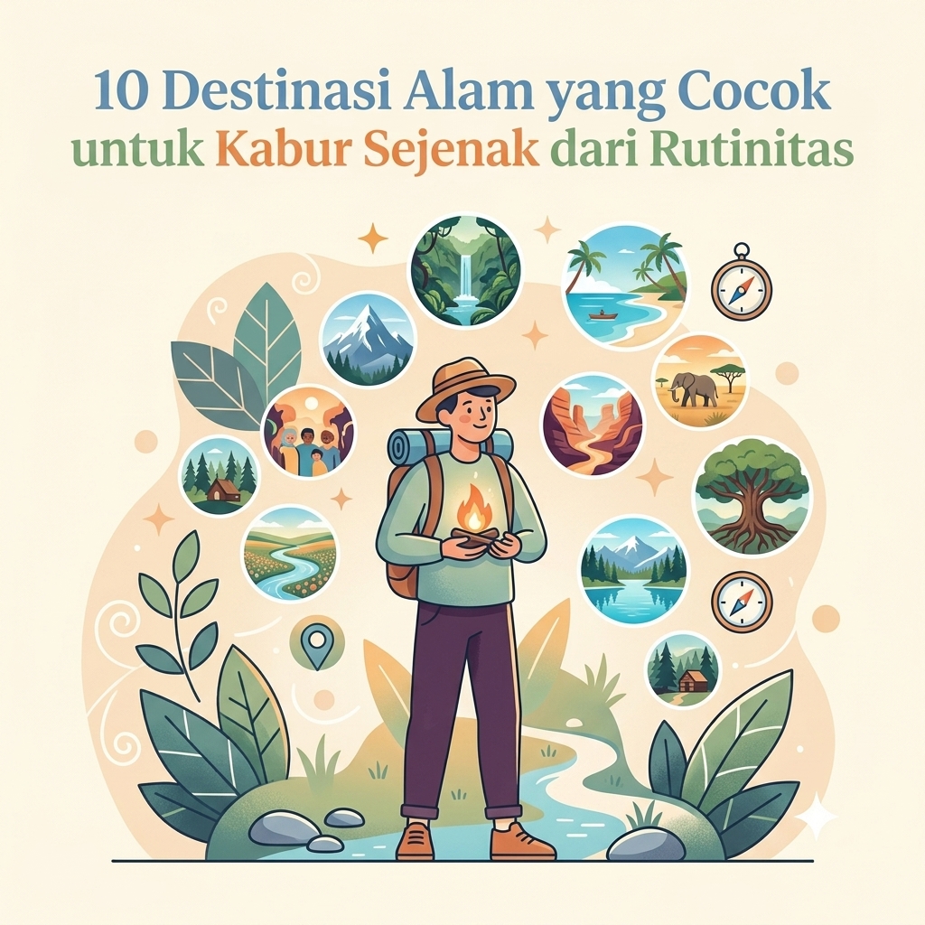 10 Destinasi Alam yang Cocok untuk Kabur Sejenak dari Rutinitas