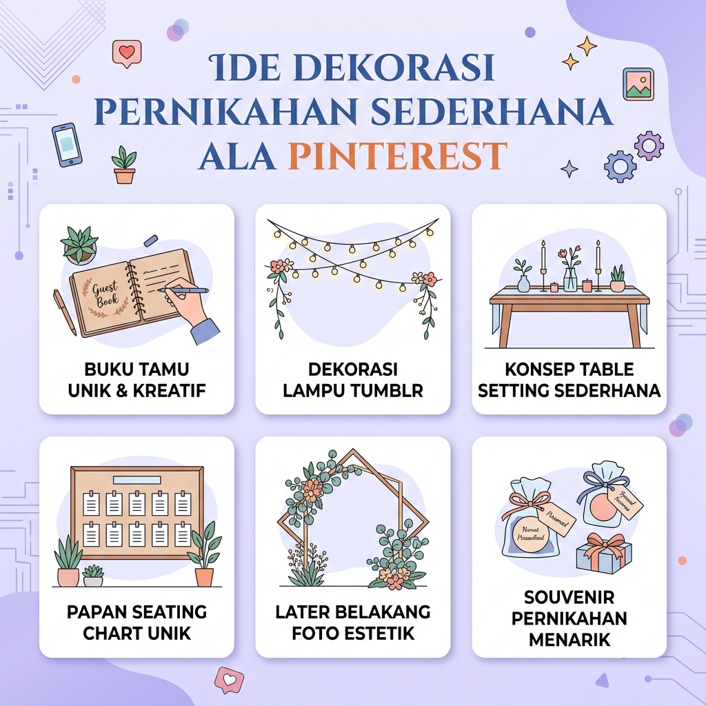 Ide Dekorasi Pernikahan Sederhana ala Pinterest