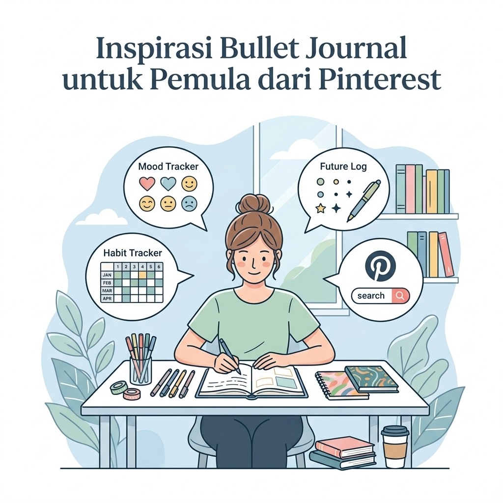 Inspirasi Bullet Journal untuk Pemula dari Pinterest